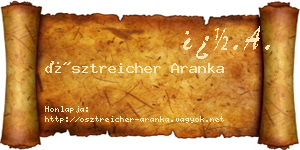 Ösztreicher Aranka névjegykártya